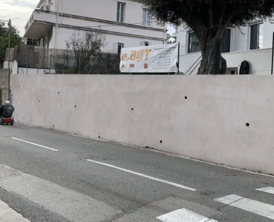 Construction de mur de soutènement à Nice